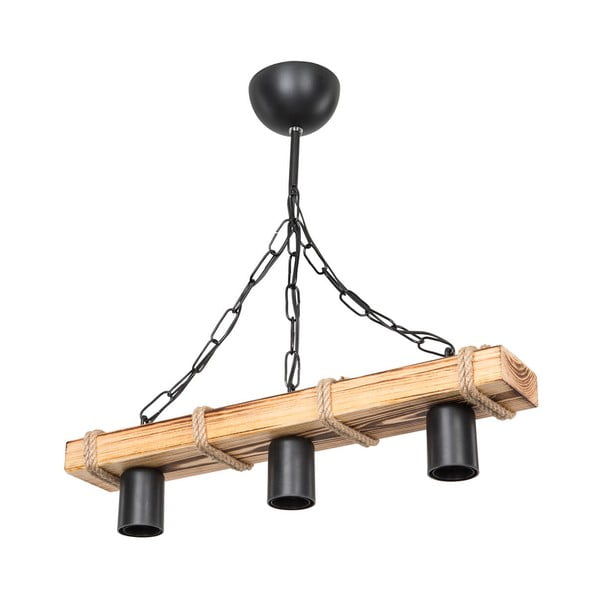 Plafonieră neagră/în culoare naturală 10.5x48.5 cm – Squid Lighting-image-2