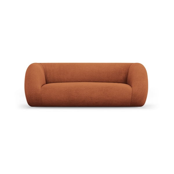 Canapea portocalie cu tapițerie din stofă bouclé 210 cm Essen – Cosmopolitan Design