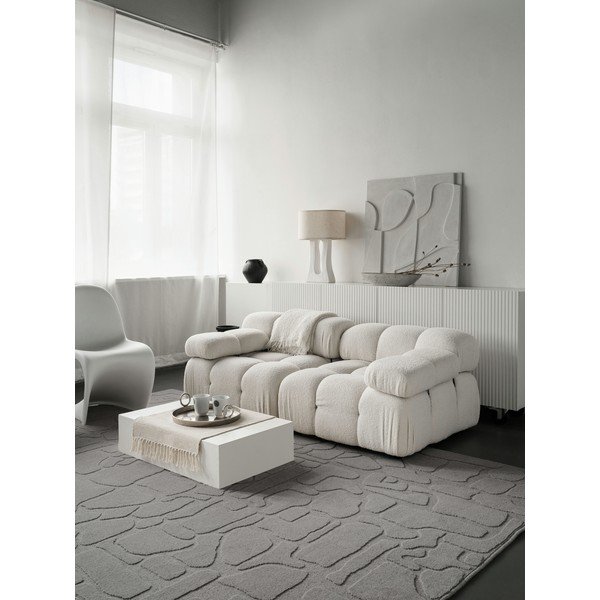 Covor gri din lână 160x230 cm Morphic Dunes – Agnella-image-2