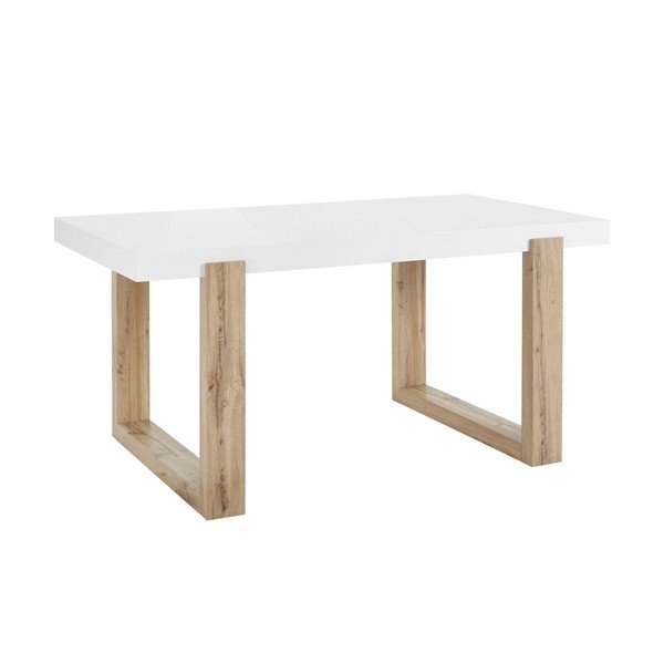 Masă de dining albă 90x160 cm Solid – Støraa