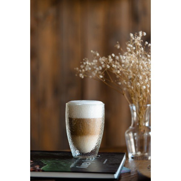 Cană cu perete dublu/pentru latte din sticlă 350 ml Allessia – Vialli Design-image-3