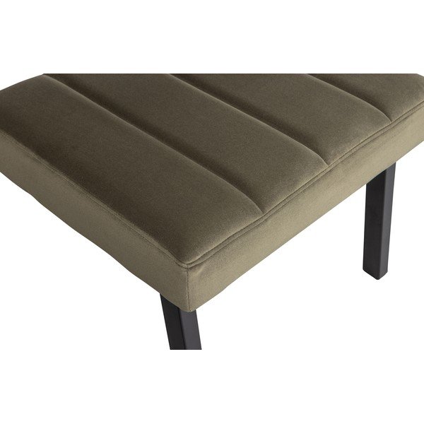 Fotoliu cu tapițerie din catifea WOOOD Kaja, verde kaki-image-1