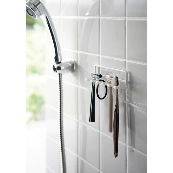 Suport pentru periuța de dinți alb autoadeziv din metal Film Hook – YAMAZAKI-image-3