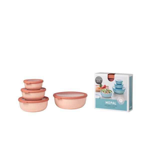 Set 4 cutii pentru gustări Mepal Nordic, roz-image-1