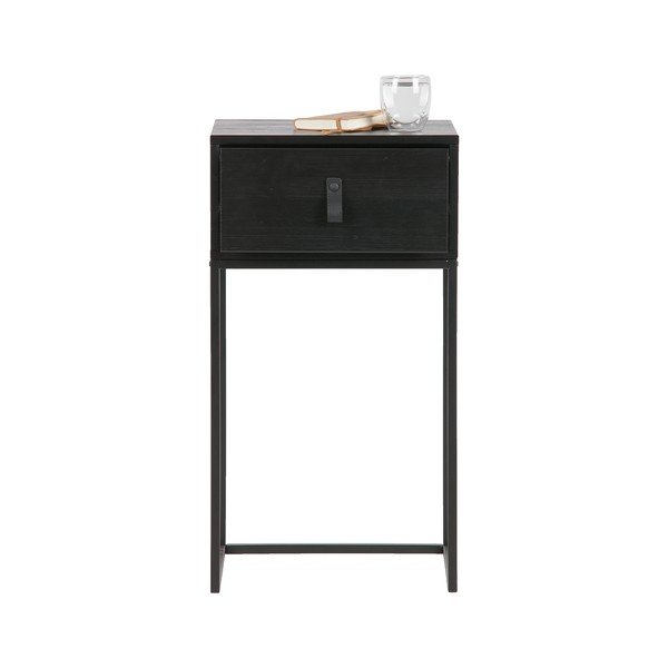 Noptieră cu sertar WOOOD Zola, negru-image-4