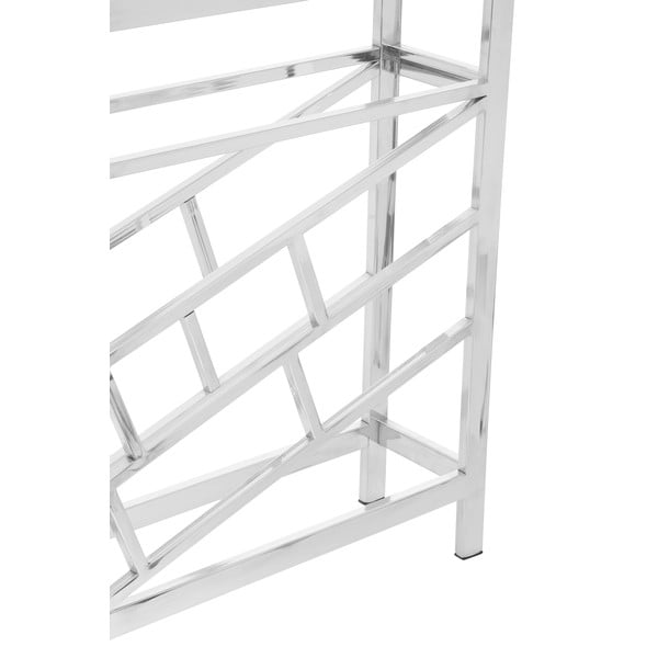 Raft pentru sticle de vin argintiu lucios din metal număr sticle 12 Barolo – Premier Housewares-image-3