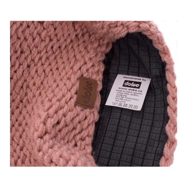 Căciulă tricotată manual DOKE Peach-image-3