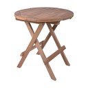Masă auxiliară de grădină rotundă din lemn de tec ø 50 cm Luang – Garden Pleasure