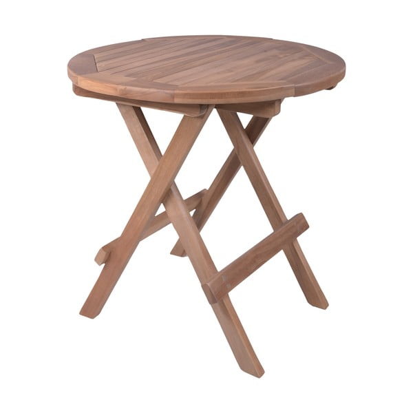 Masă auxiliară de grădină rotundă din lemn de tec ø 50 cm Luang – Garden Pleasure