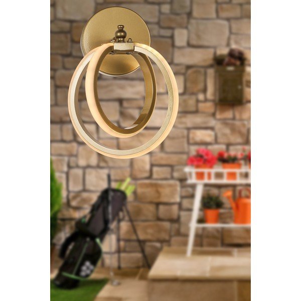 Aplică de perete bronz LED din metal Sezen – Squid Lighting-image-1