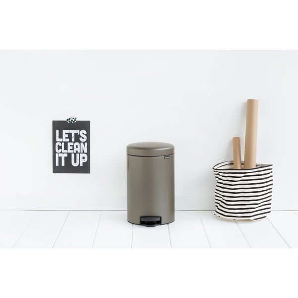 Coș de gunoi gri cu pedală din oțel 12 l NewIcon – Brabantia-image-1