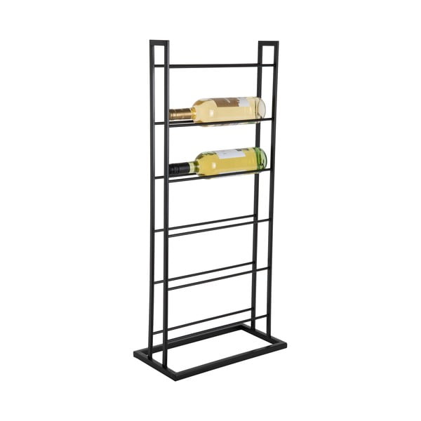 Raft pentru sticle de vin negru din metal număr de sticle 5 38x84,5x20 cm Single Floor – PT LIVING-image-3