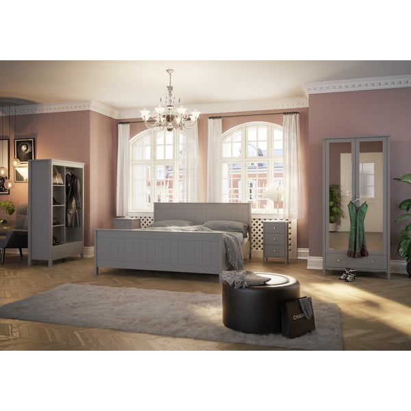 Pat matrimonial 180x200 cm alb Tromsö - Tvilum-image-1