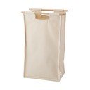 Coș de rufe bej de montat pe perete din material textil BagUp – ReCollector