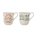 Căni crem 2 buc. din gresie 300 ml  cu model de Crăciun Beth – Bloomingville