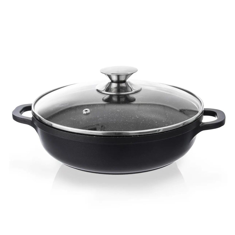 Oale Oală din aluminiu neaderent cu capac din sticlă Orion Grande, ⌀ 28 cm