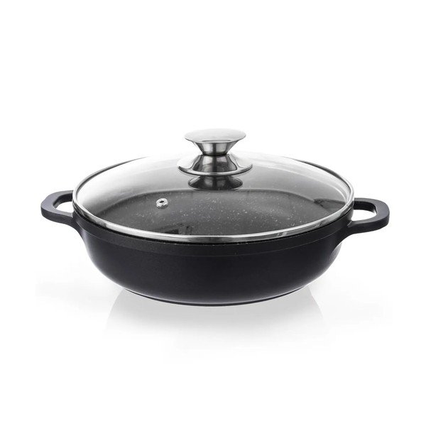 Oală din aluminiu neaderent cu capac din sticlă Orion Grande, ⌀ 28 cm