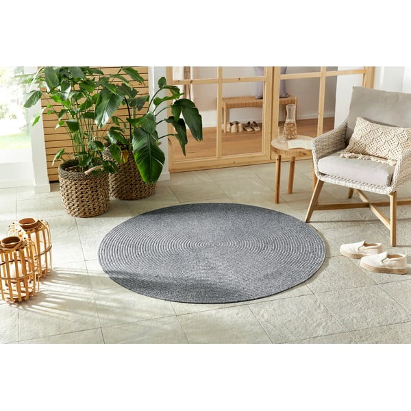 Covor gri rotund de exterior  ø 150 cm - NORTHRUGS-image-1