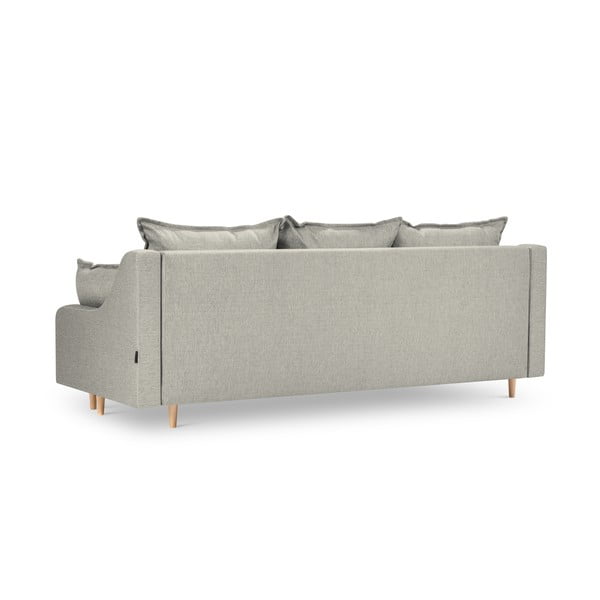 Canapea extensibilă cu spațiu de depozitare Mazzini Sofas Freesia, gri deschis-image-2