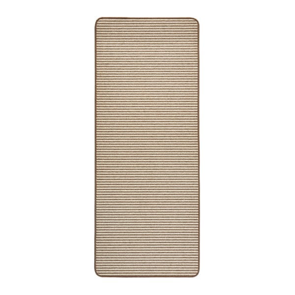 Covor Stripes Brown Cream, 80x400 cm