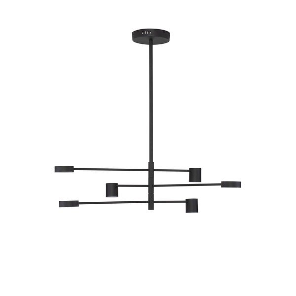 Lustră neagră LED cu intensitate reglabilă din aluminiu cu abajur din sticlă acrilică ø 100 cm Nordik – Nova Luce