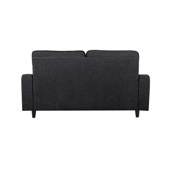Canapea cu 2 locuri Kooko Home Rumba, negru -image-4