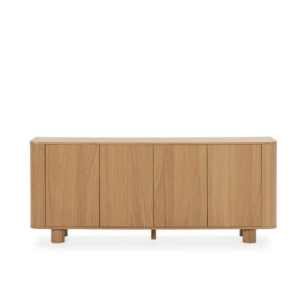 Comodă în culoare naturală cu aspect de lemn de stejar 180x75x40 cm Padoc – MOME