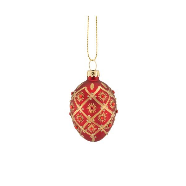 Globuri de Crăciun 4 buc. din sticlă 4 cm Diamante Oval – Sass & Belle-image-3
