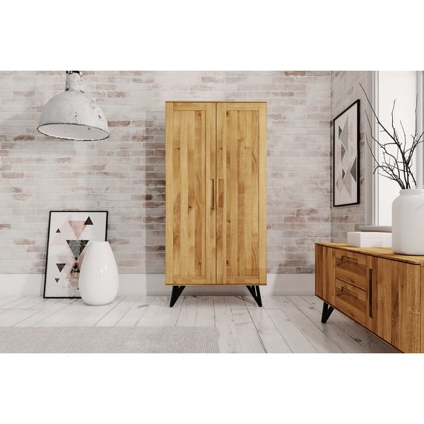 Șifonier din lemn de stejar 91x185 cm Golo - The Beds-image-1