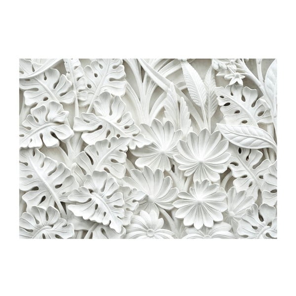 Tapet în format mare Artgeist Alabaster Garden, 200 x 140 cm, alb