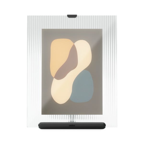 Ramă foto neagră cu picior de susținere din sticlă 19x23 cm Flute – Umbra