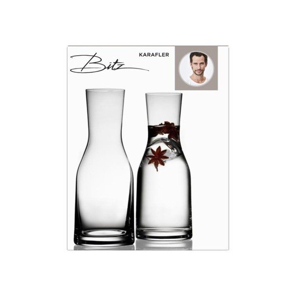 Set 2 carafe de apă din cristal Bitz Fluidum, 300 ml-image-2