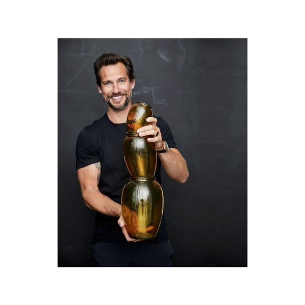 Vază de sticlă Bitz Kusintha, ø 17,5 cm, galben-image-3