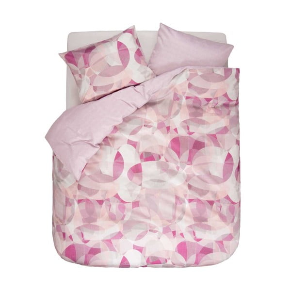 Lenjerie de pat prelungită, cu model Esprit Paia, 200 x 220 cm, roz