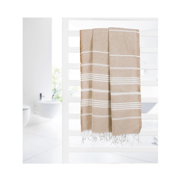 Prosop hammam Kate Louise Classic, 180 x 100 cm, bej-image-2