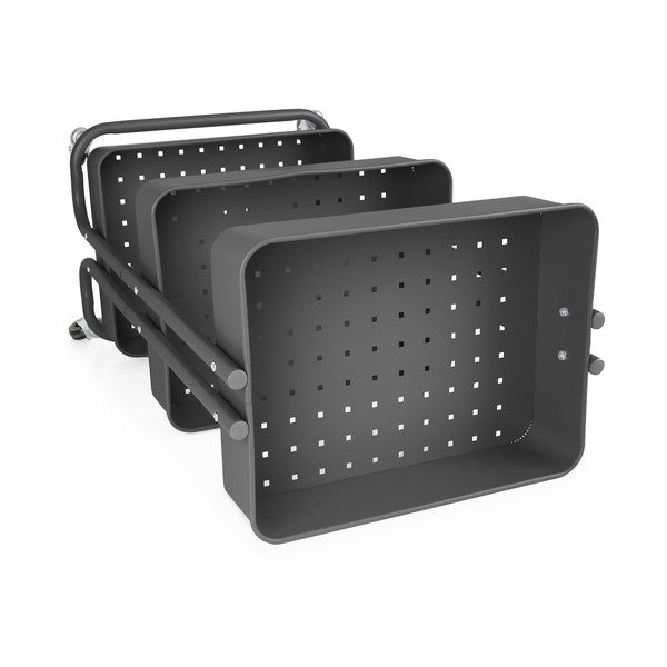 Etajeră cu roți neagră din metal 43x35 cm Grena – Compactor-image-4