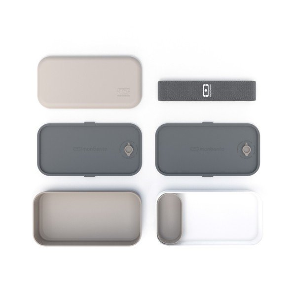 Cutie pentru alimente Monbento Original, gri alb-image-2