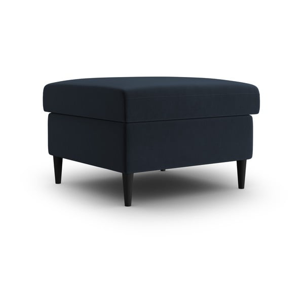 Taburet albastru închis cu tapițerie din catifea Kyoto – Cosmopolitan Design-image-1