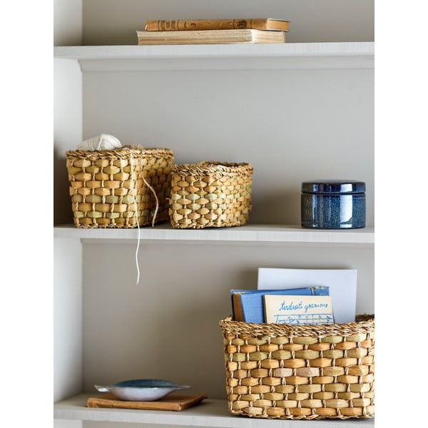 Coșuri de depozitare 3 buc. din iarbă-de-mare 26x16x16 cm Ramon – Bloomingville-image-1