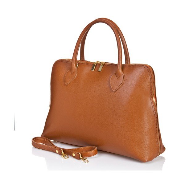 Geantă din piele Massimo Castelli Liana, maro cognac-image-2