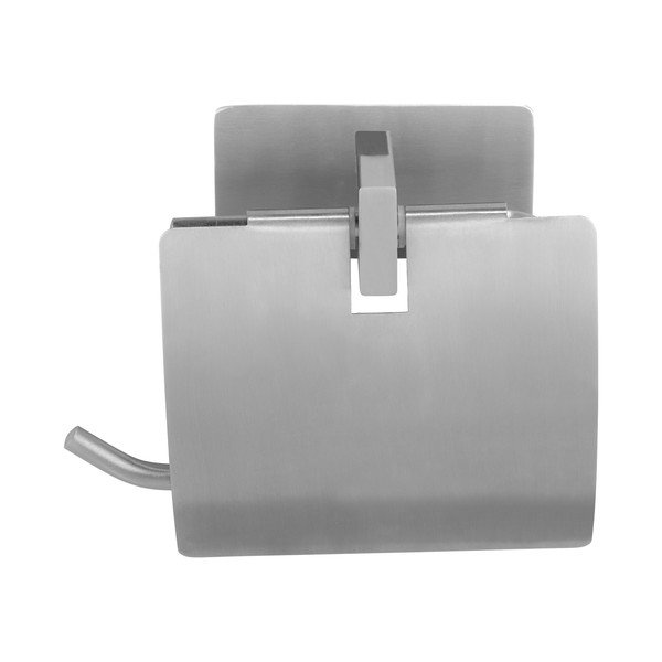 Suport pentru hârtie igienică argintiu mat autoadeziv din oțel inoxidabil Genova – Wenko-image-3