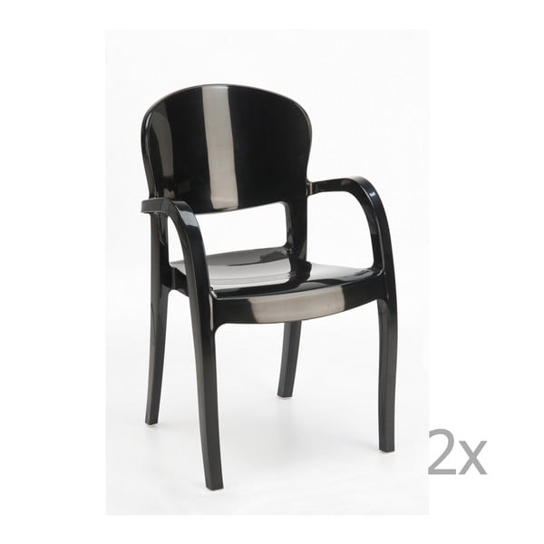 Set 2 scaune Castagnetti Penelope, negru