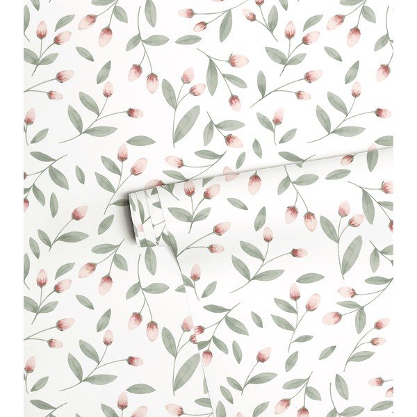 Tapet pentru copii din material nețesut 10 m x 50 cm Flower Buds – Lilipinso-image-2