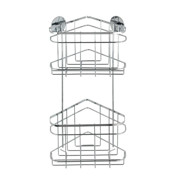 Raft dublu de colț autoadeziv Wenko Turbo-Loc, 15,5 x 22,5 cm-image-1