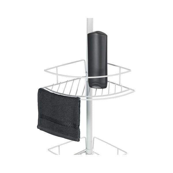 Raft pentru baie alb de colț telescopic din oțel inoxidabil Dolcedo – Wenko-image-4