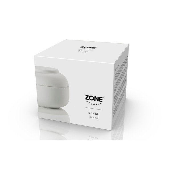 Organizator de baie alb pentru dischete demachiante din gresie ceramică Sensu – Zone-image-1