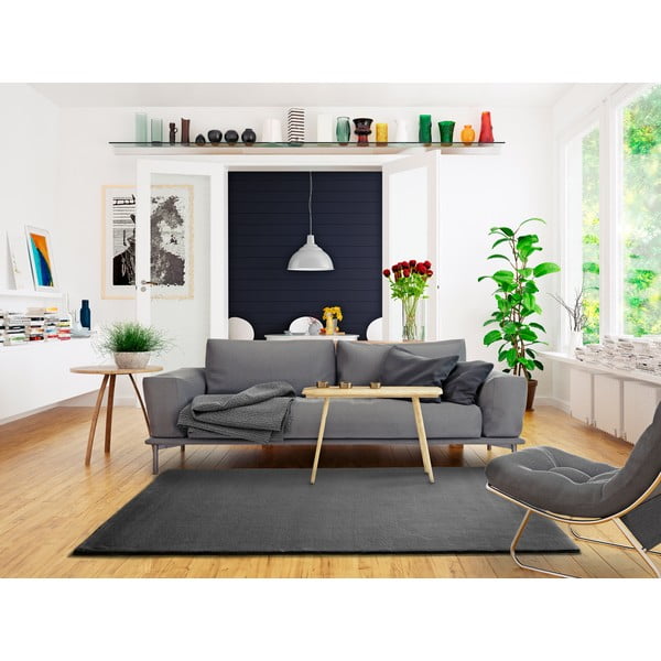 Covor Universal Berna Liso, 190 x 290 cm, gri închis-image-1