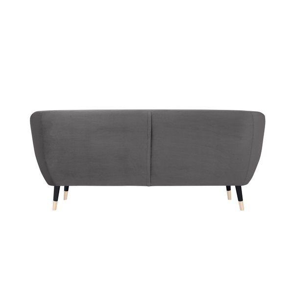 Canapea Mazzini Sofas BENITO cu picioare negre, gri, 188 cm-image-4