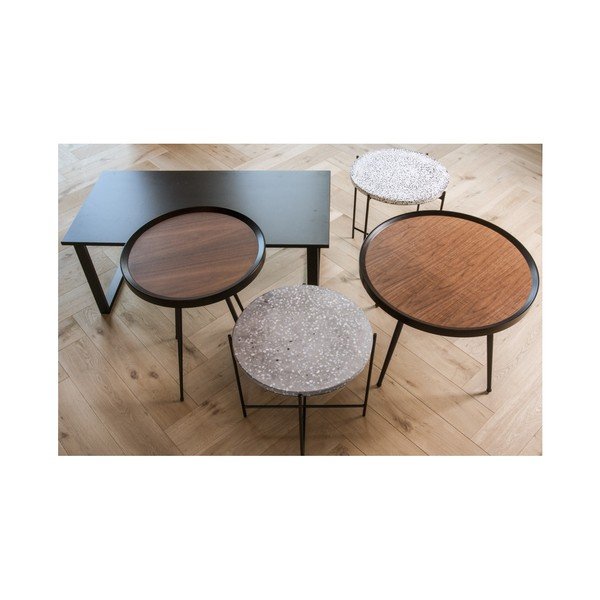 Măsuţă auxiliară Leitmotiv Terrazzo Uno, gri-image-3