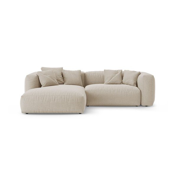 Colțar modular crem extensibil (cu colț pe partea stângă/cu șezlong) – Micadoni 